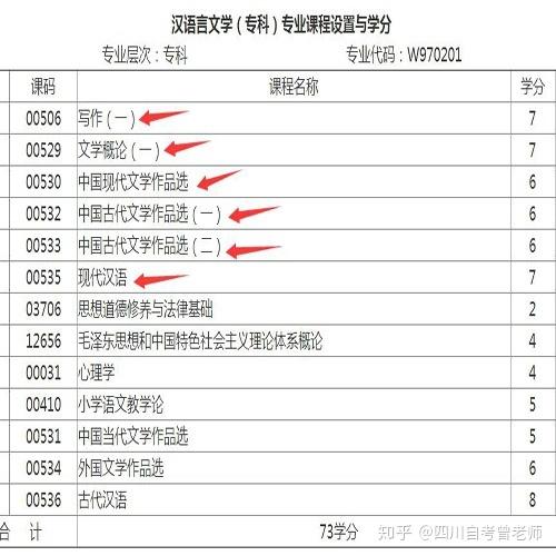 自考专科汉语言文学