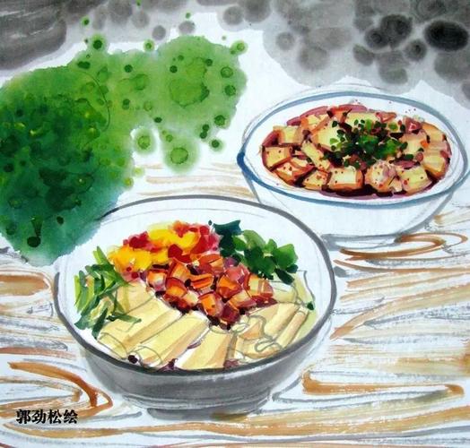 眉山特色美食绘画作品